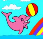 Cute Dolphin Coloring 