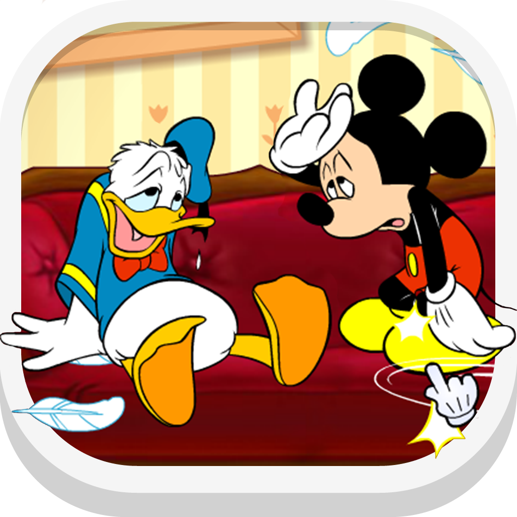 Mickey And Friends In Pillow Fight 
